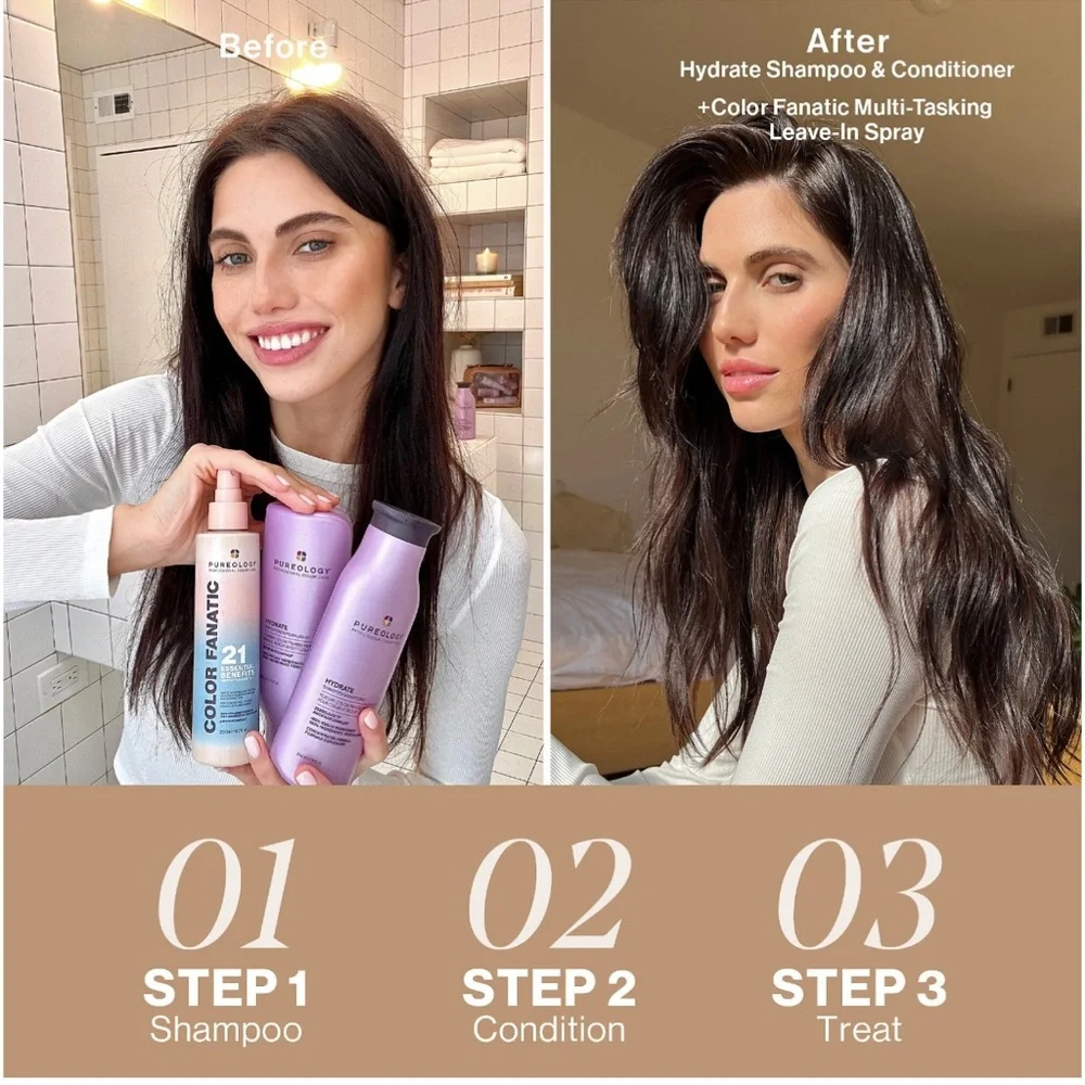 Pureology 13.5 fl oz  Color Fanatic Multi-Tasking Leave In Spray *BIG BOTTLE* - Picture 5 of 12